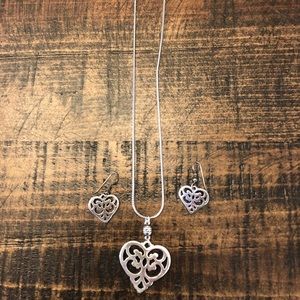Brighton Heart necklace and matching earrings